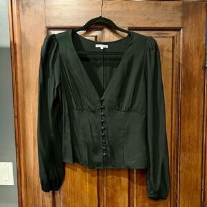 Reformation button down fitted blouse